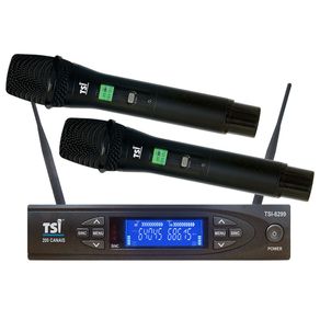 Microfone Sem Fio TSI 8299 Duplo de Mão UHF -| C016606